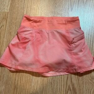 All In Motion Girls XS 4/5 Athletic Skort Peach Orange Pattern Activewear Skirt‎
